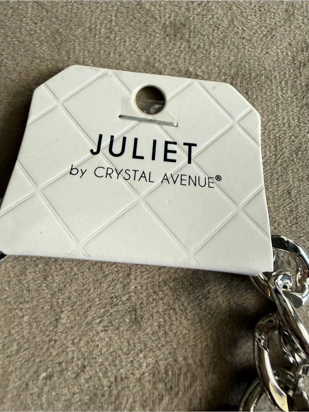 Juliet by Crystal Avenue Silver Heart Toggle Charm Bracelet